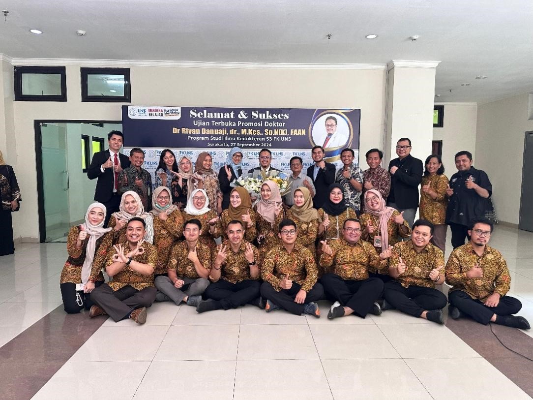 Selamat atas Ujian Promosi Doktor Dr. dr. Rivan Danuaji, Sp.N., Subsp. NIOO(K)., M.Kes., FAAN.