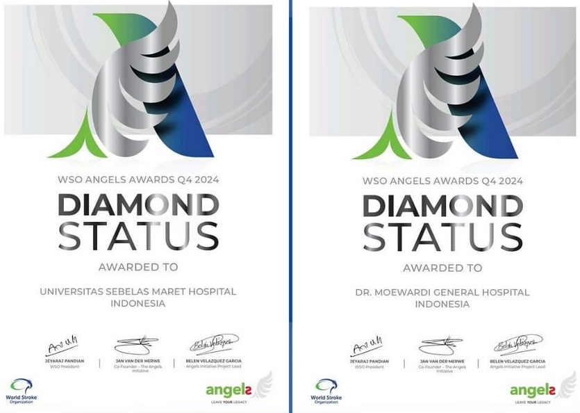 Rumah Sakit UNS dan RSUD Dr. Moewardi Raih Penghargaan Bergengsi Diamond Status dari WSO Angels Awards Q4 2024